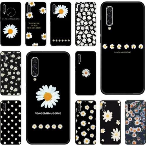 Black White Flower Daisy sun Phone Case For Samsung galaxy S 7 8 9 10 20 edge A 6 10 20 30 50 51 70 note 10 plus Soft Funda