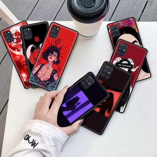 Smartphone Case For Samsung Galaxy A51 A71 A21s A31 A72 A52 A32 5G A41 A12 A02s A11 Silicone Cushion Cover Sexy Devil Woman