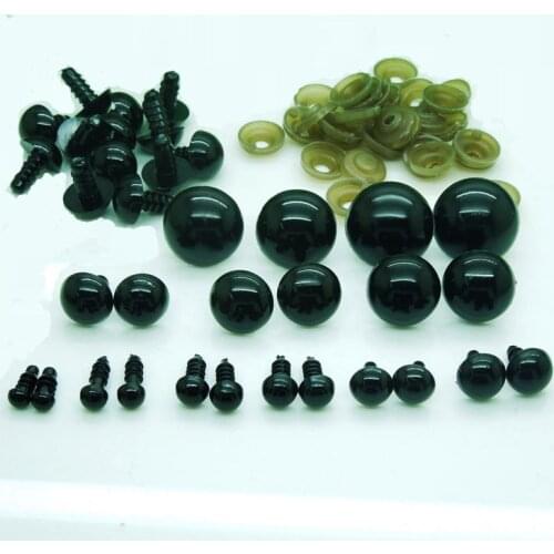 Mylb 6-20mm Black Plastic Safety Eyes Handmade Dolls Accessories for Amigurumi or crochet Bear doll Animal Puppet Making