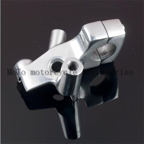 1" 25mm polishing Motorcycle Mirror Base Mount Scooter Clutch Perch Holder For Honda Shadow 400 750 Steed 400 600 Magna 250 750