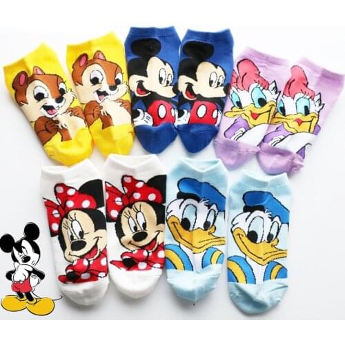 Disney 5 Styles Kids Soft Cotton Socks Boy Girl Baby Cute Cartoon Fashion Sport Socks for Spring Summer Autumn Winter Children