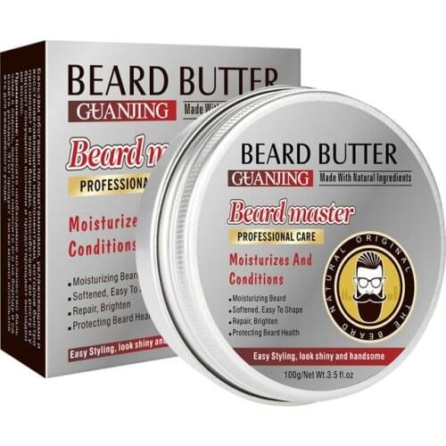Guanjing 100G Moustache Bezoar Cream Moustache Repair Hairiness Modeling Moustache Cream Shaving Cream Beard Care