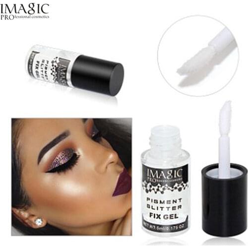 IMAGIC Makeup Eye shadow Fix Gel Glitter Eyeshadow Sequins Gel Loose Powder Pigment Liquid Waterproof Long Lasting Eyeshadows