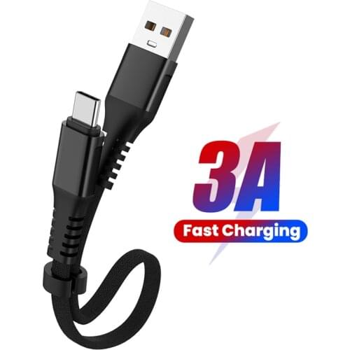 30cm Micro USB Type C Cable 3A Fast Charging Data Cord Smart Phone USB C Wire For iPhone 12 11 Pro Max Xiaomi 11 Huawei P40 P30