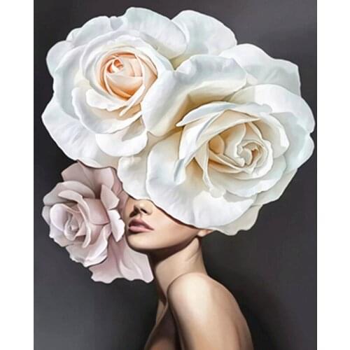 Flower girl Adult 40×50CM DIY Painting By Numbers Hand Painted Oil Painting Adult Child Picture Colouring Home Decor Unique Gift