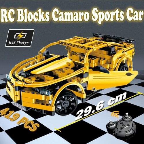Building Block Technic RC Camaro Sports Car Model DIY toy Remote Control cars Toys For Children boys rc cars