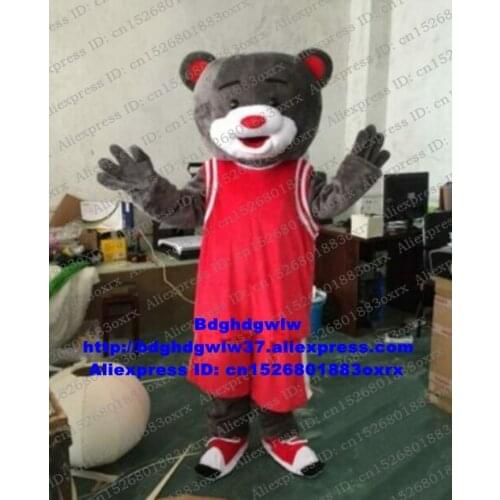 Gray Rockets Bear Mascot Costume Adult Cartoon Character Outfit Suit Etiquette Courtesy Large-sized Good-sized zx3007