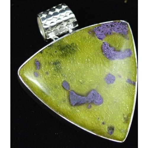 Hand make STICHTITE Pendant 100% 925 Sterling Silver, 26.96 mm , AP6152