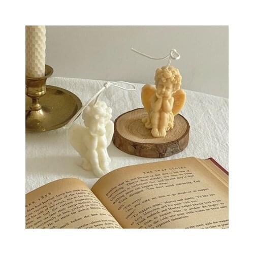 Cupid Little Angel Aromatherapy Candle Mold DIY Cake Decoration Plaster Baking Silicone Mold Resin Molds Candle Making Supplies
