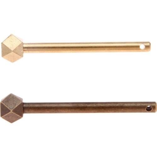 DRELD 86mm Antique Furniture Copper Fittings Door Bolt Lock Pure Brass Antique Bronze Door Latch Locking Pin Furniture Hardware