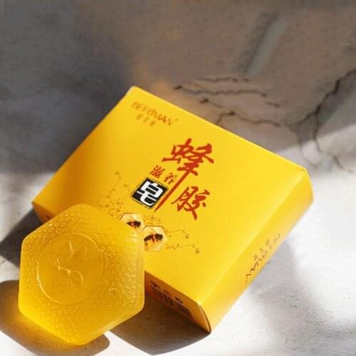 100g Handmade Honey Soap Propolis Skin Care Deep Cleansing Moisturizing Exfoliating Coconut Oil Bath Body Skin Cleaning Soap