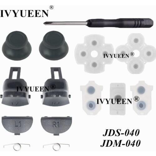 IVYUEEN R2 L2 L1 R1 Trigger Buttons Mod Kit for PlayStation 4 PS4 Pro Slim Controller Analog Stick Caps JDS 055 050 040 030 011