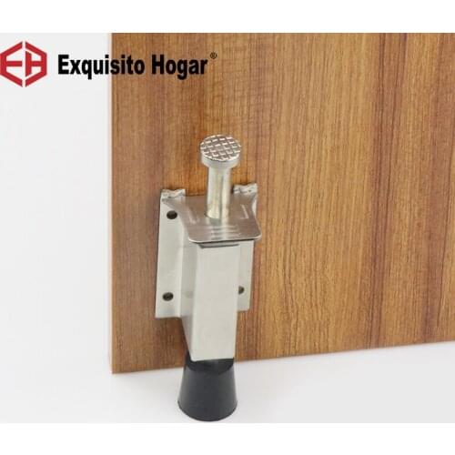 Foot Brake Door Locator Auto Door Stops Shimmy Damper Foot Touch Silent Rubber Floor-mounted Door Stops Home Decor