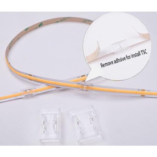 Transparent COB Strip Connector for FCOB Led Light with Free Soldering 2P 8MM 10MM 2835 5050 Common Using 5pcs Per Bag