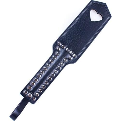 Sex Bondage Paddle with Hollow Heart Adult Games PU Leather Flogger Slave Fetish Bdsm SM Erotic Game Flirting Sex Toy for Couple
