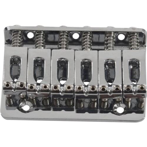 Silver 6 String Fixed Hard Tail Guitar Bridge Guitar Tailpiece For 65Mm Electric Guitar