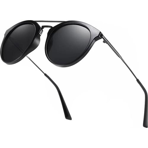 Luxury Designer Retro Pilot Sunglasses Men Polarized TR90 Frame Round Sun Glasses for Driving Shades for Women