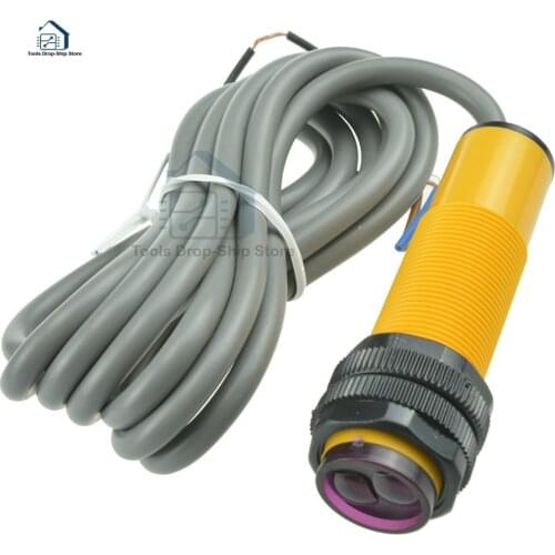 Smart Car Robot E18-D50NK Infrared Obstacle Avoidance Photoelectric Sensor Proximity Switch 3-80cm Detection Range Adjustable