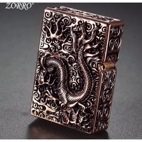 Zorro Retro Creative Atmosphere Heavy Armor Gift Kerosene Lighter