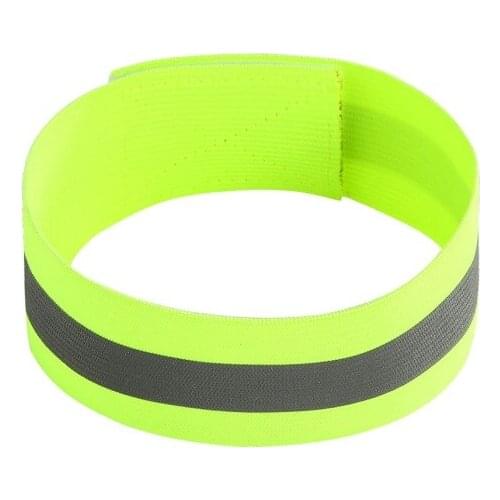 1pc Reflective Safe Armband Single Strap Adjustable Wrist Leg Warning Belt Bracelet Wristband Night Running Warning Safety Acces