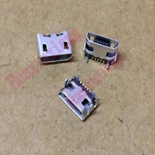 100PCS/Lot Micro USB Female Jack/Socket Connector With horn/Flat mouth Endless SMT 5PIN