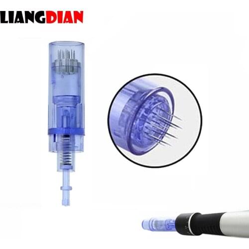 100pcs/lot Bayonet Nano Round 12 Pin Needles Cartridges Microneedles For Electric Dr Derma Pen Tattoo Tips Permanent MTS Makeup