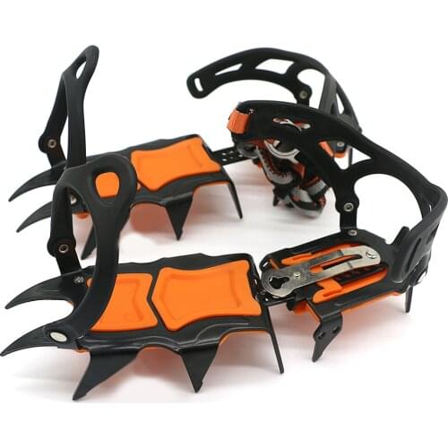 12/14 Teeth Ice Crampons Winter Snow Boot Shoes Ice Gripper Anti-skid Ice Spikes Snow Traction Cleats Mountaineering Equipment