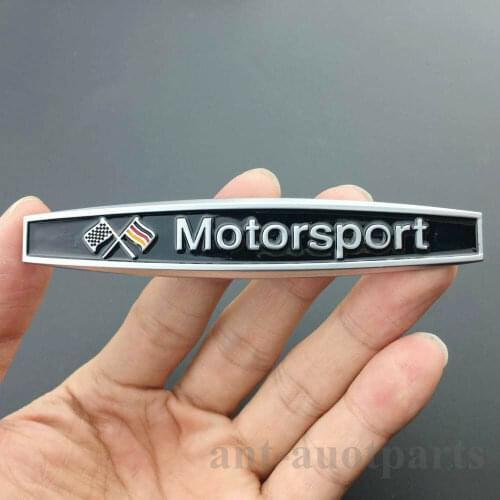 2pcs Metal Chrome Motorsport Germany Flag Car Fender Emblem Badge Decal Sticker