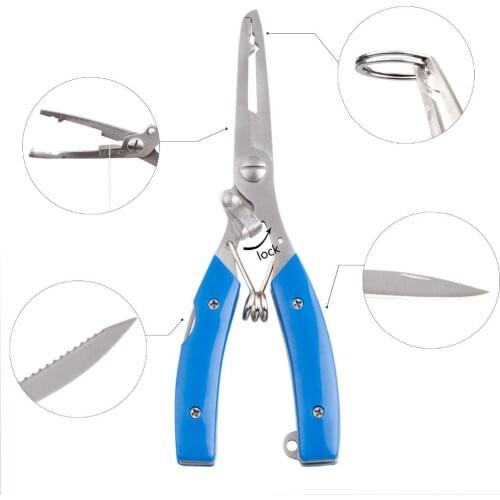 5pcs Stainless Steel Fishing Pliers Scissors small Curved Nose Fishing Tackle Fish Hook Remover fishing