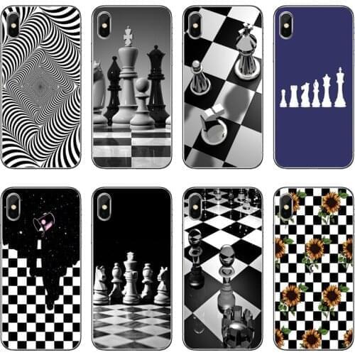 Accessories Phone Case Black and white chess board For iPhone 12 11 Pro Max Mini XS Max XR X 8 7 Plus 6 6S Plus 5 5S SE 2020