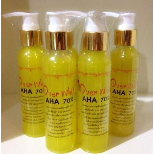 Over White AHA 70% Body Serum Remove Dark Skin Lightening Bleaching Body Skin 120ml