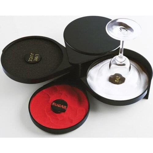 Bar Utensils Bartending Tools Three-Layer Salt-Side Box Sugar-Side Box Margarita Cocktail Box Bar Salt-Side Box