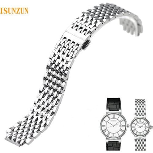 ISUNZUN Watch Band Mens Bracelet For MIDO M1130 M2130 Watch Strap Brand Stainless Steel Watchbands For Women Quality Watchband