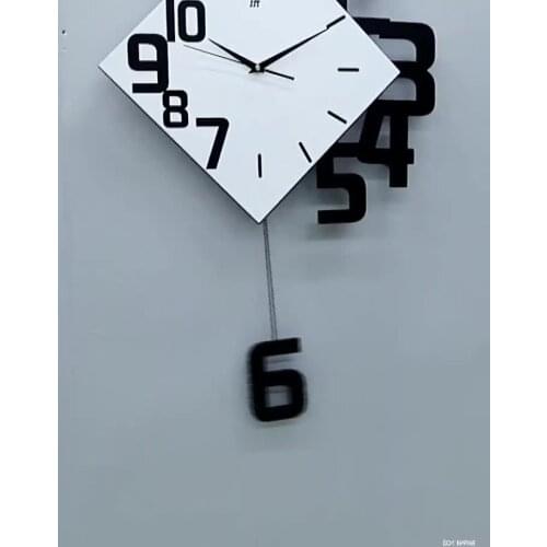 Clock personality digital clock fashion European style living room wall clock wood creative decorative wall WATCH QUARTZ popular