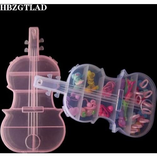 New childrens jewelry box cartoon storage box nine lattice guitar transparent box childrens jewelry storage box