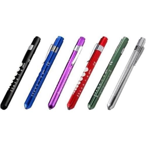 Medical Flashlight Lanterna With Pupil Gauge LED Pen Light Torch Lamp Outdoor Camping Work Light For Doctor Nurse Diagnostic