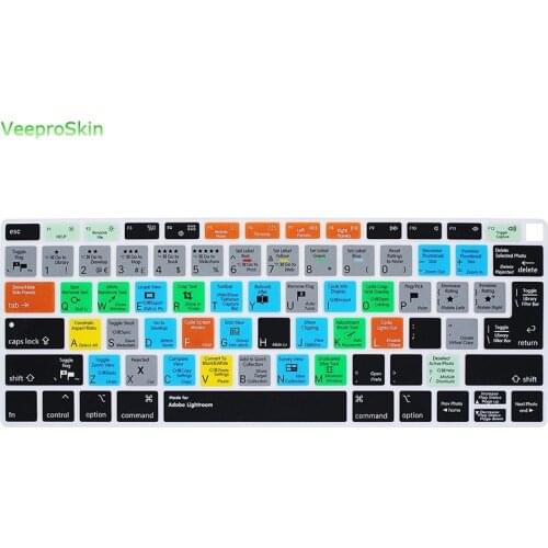For Adobe Lightroom Shortcuts A1932 for MacBook Air 13" 2018 Release A1932 with Retina Display Silicone Keyboard Cover Skin