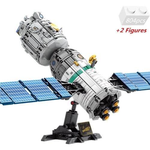 Aerospace Space Flight Rocket Perations Launcher Manned Building Blocks Kit Bricks Lunar Detector Classic Model Kids Toys Gifts