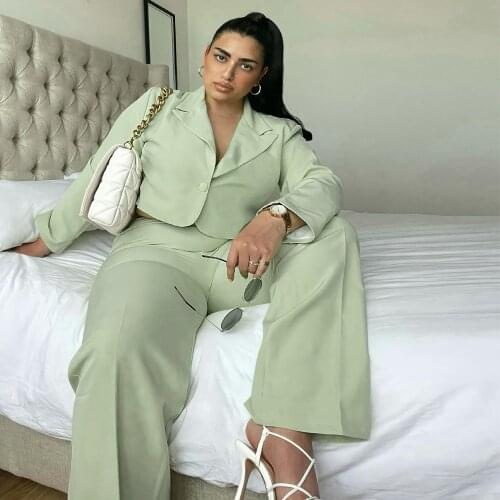 Suit Women Blazer + Pants Set Office Plus Size XL~5XL Elegant Lady Work Two Piece Sets Chic Clothes Fashion Outfits Winter