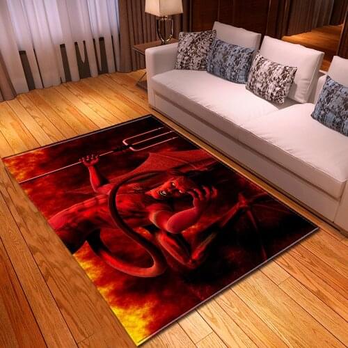 Halloween Party Area Rugs Coffee Table Floor Mat Creative 3D Skulls pattern Carpets for Living Room Home Decor Large Size carpet