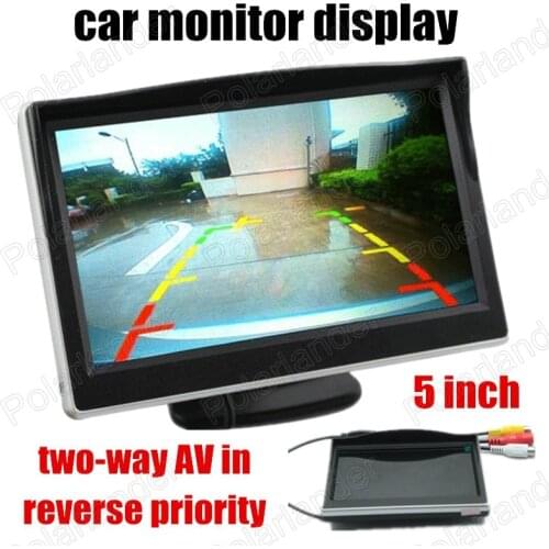 Hot Sale 5 Inch TFT LCD Car Monitor two-way AV in For Rear View Camera Or DVD reverse priority two-way AV in
