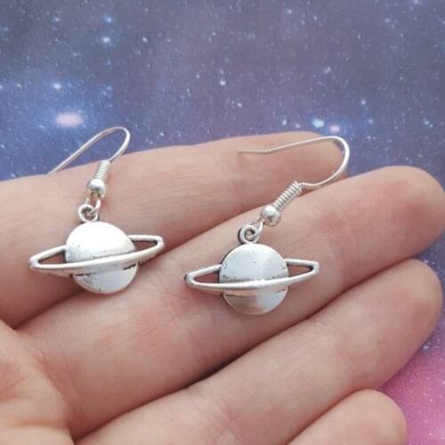 Cute Simple Women Girls Fashion Planet Earrings, Saturn Earrings, Out Space Galaxy Earring Jewellery