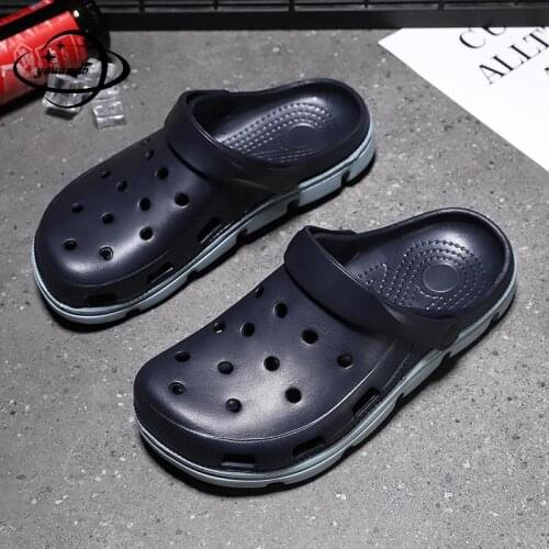 36-45 Mens Mules & Clogs Summer Croc Sandals Mixed Colors Classics Breathable Couples Beach Slippers Male Garden Shoes Hy17