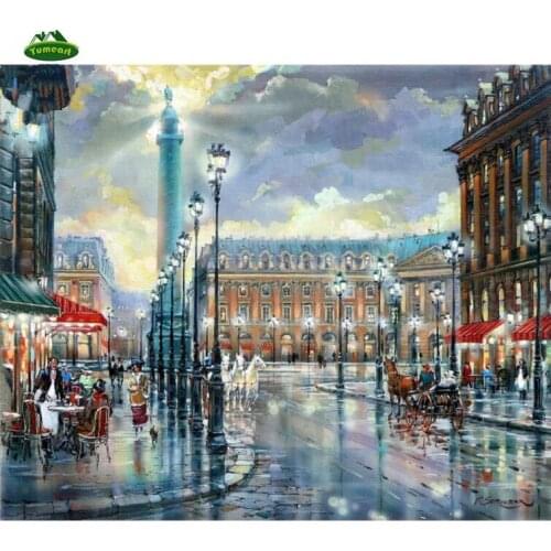 Hobby 5d diy diamond painting cross stitch diamond mosaic dancer pattern diamond embroidery Landscape City painting home decor
