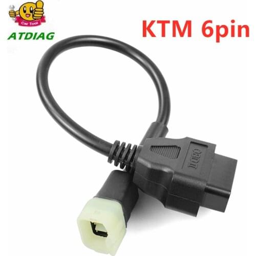 OBD2 16pin Convert 6Pin Cord for KTM 6 Pin To Obd 16 Pin Adapter for TuneECU Software To Motorcycle Motorbikes ECU 6pin Cable