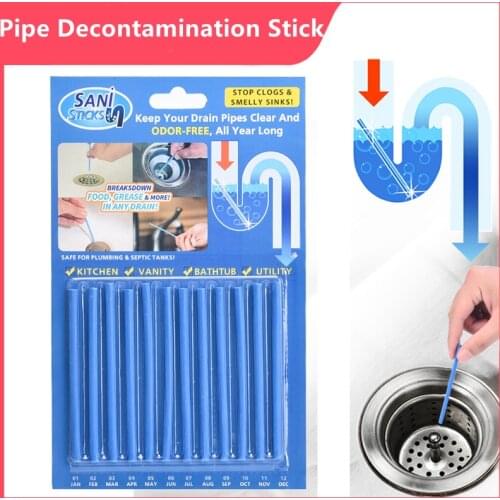 Sani Sticks Oil Decontamination The Kitchen Toilet Bathtub Drain Cleaner Sewer Cleaning Rod Convenient Sewer Hair Clear