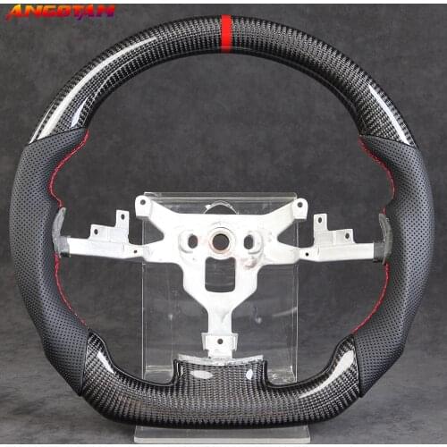 100% Carbon Fiber Perforated Leather Steering Wheel Fit For Chevrolet Camaro C6 2009-2013