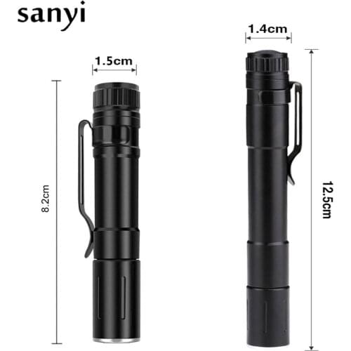 Portable Mini LED Flashlight Torch XPE Flash Light 2000LM Hunting Camping Lamp By 2xAAA battery Lighting Pen Light