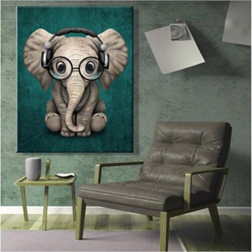 Paint by number art painting by numbers Elephant Realism Handmade Amusing Living room decorative hanging pictures Animal