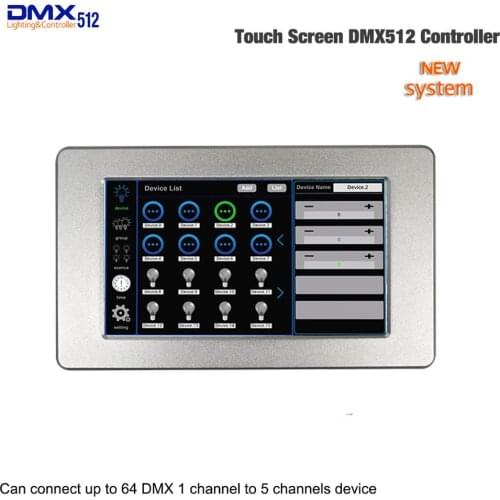 Led Dimmer Controller DMX501 Touch Screen DMX Master Controller control 64*RGB+CCT separate light For RGB Strip effect lighting